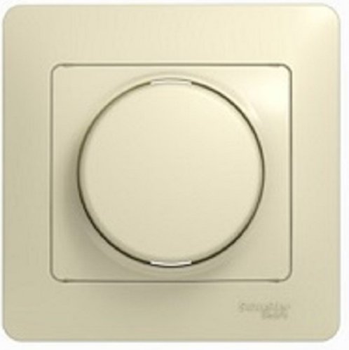 Светорегулятор поворотный с рамкой Systeme Electric Glossa 60-300Вт бежевый картинка